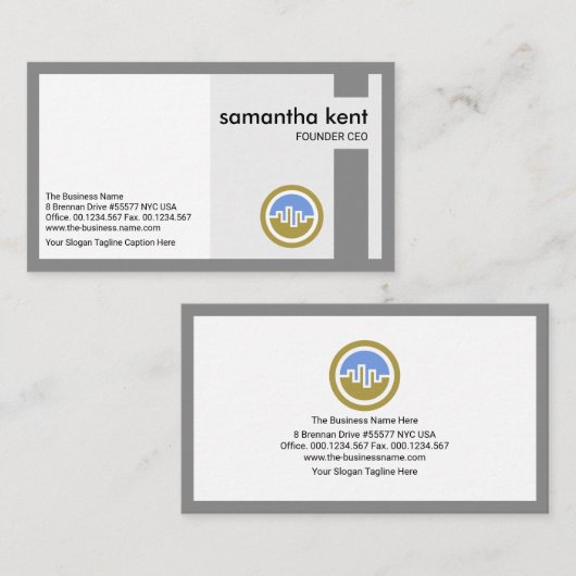 Creative Stylish Box Frame Founder CEO Visitenkarte (Vorne/Hinten)