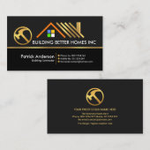 Creative Stylish Gold Rooftop Zuhause Border Build Visitenkarte (Vorne/Hinten)