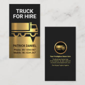 Creative Stylish Imitate Gold Logistic Truck Drive Visitenkarte (Vorne/Hinten)