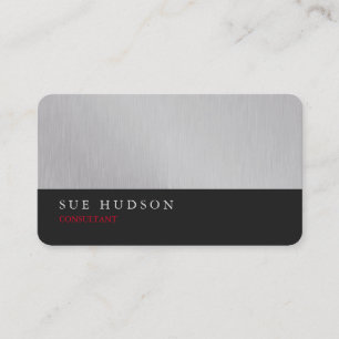 Creative Stylish Silver Dark Gray Beruflich Visitenkarte