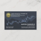 Creative Stylish Stock Exchange Graph Financial Visitenkarte (Vorderseite)