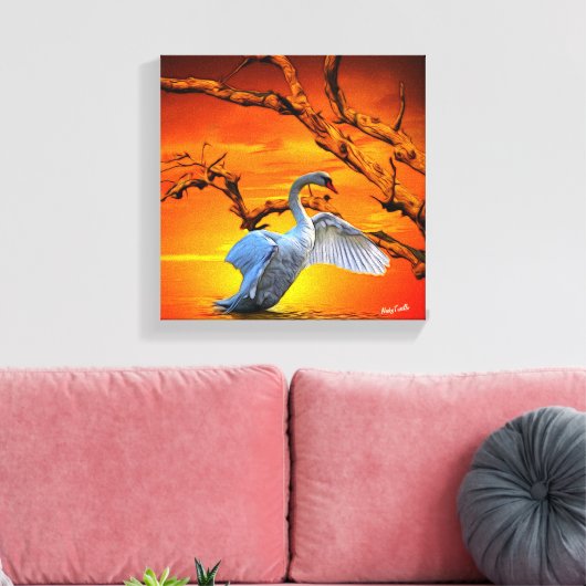 Creative Swan Wall Art Leinwanddruck (Insitu (Wohnzimmer))