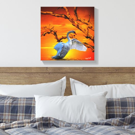 Creative Swan Wall Art Leinwanddruck (Insitu (Schlafzimmer))
