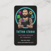 Creative Tattoo Artist Tattooist Branding QR Code Visitenkarte (Vorderseite)