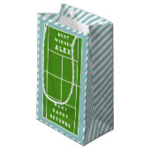 Creative Tennis Geburtstag Kleine Geschenktüte (Vorderseite Schrägansicht)