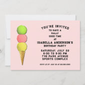 Creative Tennis Geburtstagsparty Einladung (Vorderseite)