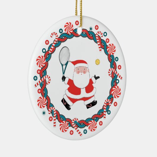 Creative Tennis Holiday Geschenk Keramik Ornament (Rechts)