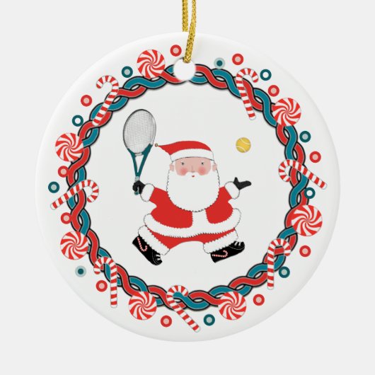 Creative Tennis Holiday Geschenk Keramik Ornament (Vorne)