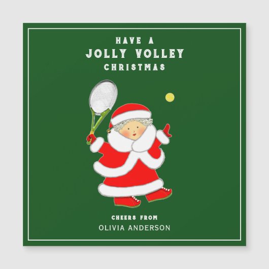 Creative Tennis Holiday Weihnachtskarten Magnetkarte (Vorderseite)