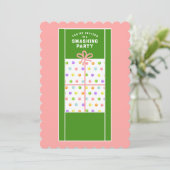 Creative Tennis Party Einladung (Stehend Vorderseite)