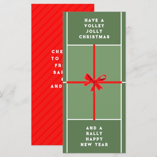 Creative Tennis Weihnachtskarten (Vorne/Hinten)