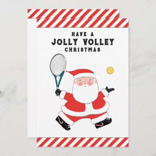 Creative Tennis Weihnachtskarten Feiertagskarte (Vorne/Hinten)