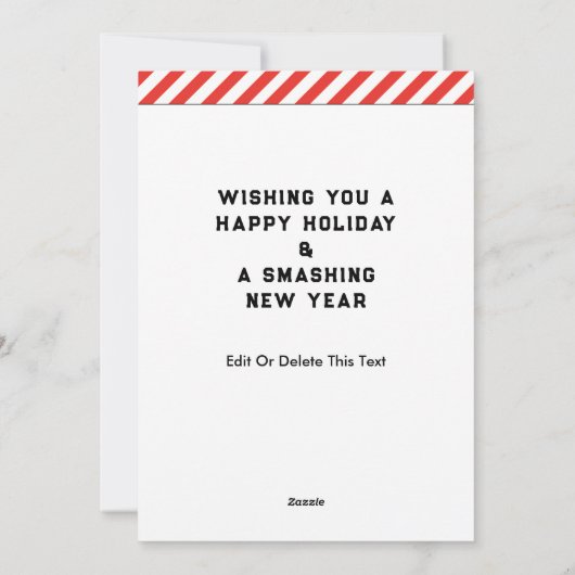 Creative Tennis Weihnachtskarten Feiertagskarte (Rückseite)