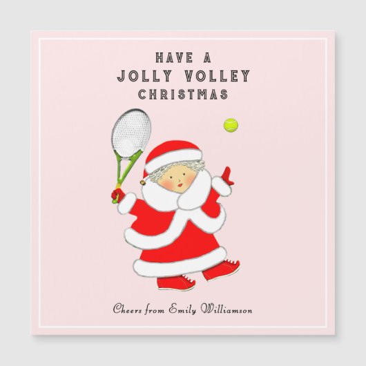 Creative Tennis Weihnachtskarten Magnetkarte (Vorderseite)