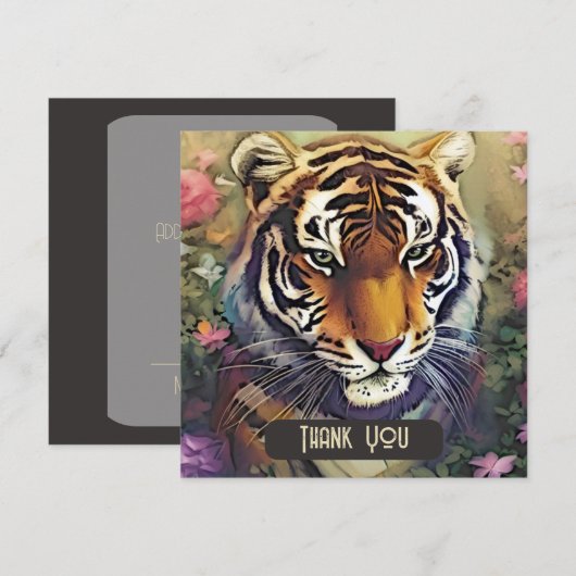 Creative Tiger Dankeschön Karte (Vorne/Hinten)