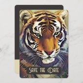 Creative Tiger lädt QR Code Card Save the Date ein (Vorne/Hinten)