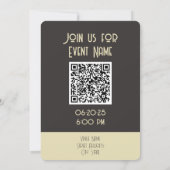 Creative Tiger lädt QR Code Card Save the Date ein (Rückseite)