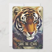 Creative Tiger lädt QR Code Card Save the Date ein (Vorderseite)