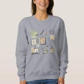 Creative Tools & Icons Collage – Hand-Drawn Sweatshirt (Vorderseite)