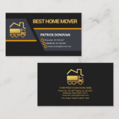 Creative Trapezium Layers Gold Truck Zuhause Movin Visitenkarte (Vorne/Hinten)