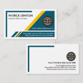 Creative Trapezoid Layers CEO Gründer Visitenkarte (Vorne/Hinten)