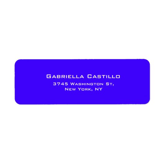 Creative Ultramarine Blue Schlicht Elegant Einfach (Vorne)
