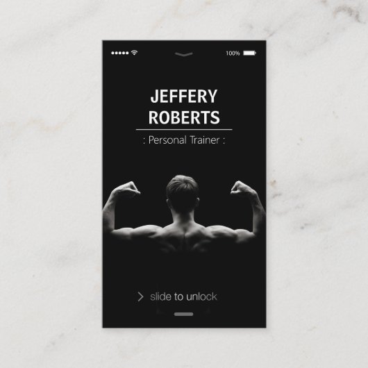 Creative und einzigartige Bodybuilder Personal Tra Visitenkarte (Vorderseite)