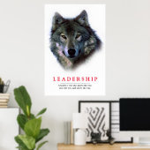 Creative Unique Inspiration Leadership Wolf Poster (Heimbüro)