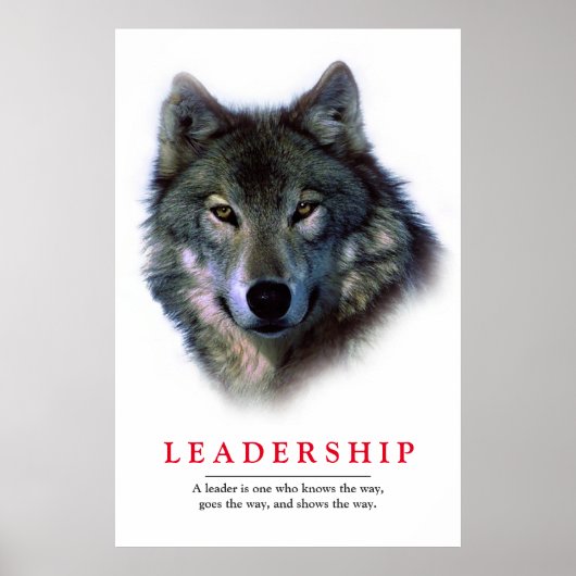Creative Unique Inspiration Leadership Wolf Poster (Vorne)
