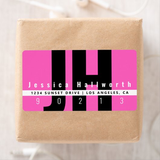 Creative Unique Modern | Rosa Schwarz-weiße Adress (Insitu)