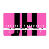 Creative Unique Modern | Rosa Schwarz-weiße Adress (Vorne)