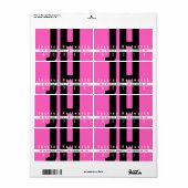 Creative Unique Modern | Rosa Schwarz-weiße Adress (Vorne)