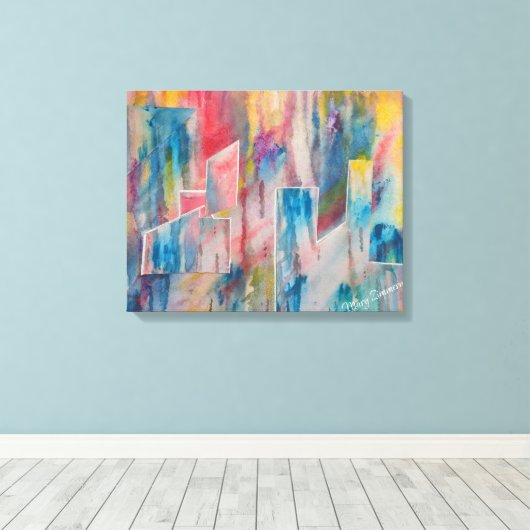 Creative Utopia CityScape Leinwanddruck (Insitu (Holzboden))