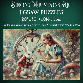 Creative Vintage Alice & White Rabbit Fantasy Art Puzzle