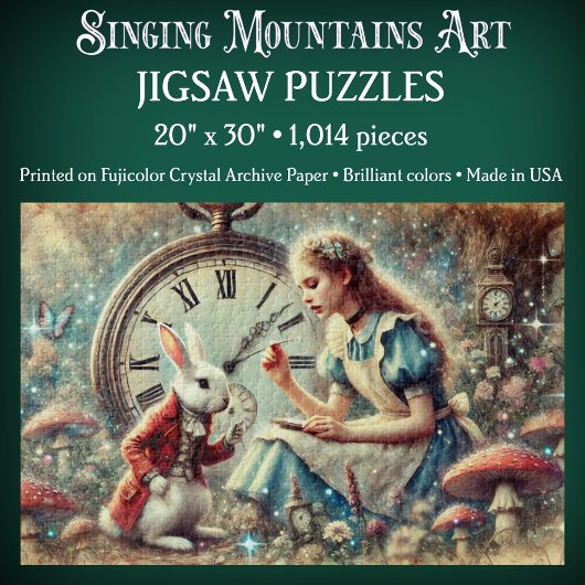 Creative Vintage Alice & White Rabbit Fantasy Art Puzzle