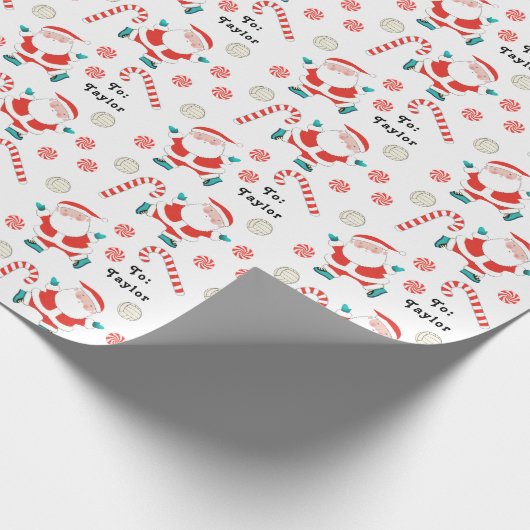 Creative Volleyball Weihnachten Geschenkpapier (Ecke)