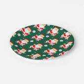 Creative Volleyball Weihnachtsfeier Pappteller (Schrägansicht)