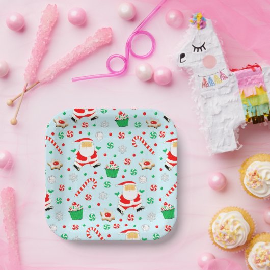 Creative Volleyball Weihnachtsfeier Pappteller (Party)