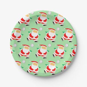 Creative Volleyball Weihnachtsfeier Pappteller