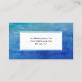 Creative Watercolor Blue Makeup Artist Pattern Visitenkarte (Rückseite)