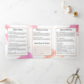 Creative Watercolor Eyebrows Microblading Broschür Dreifach Gefaltete Karte (Innenseite)