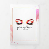 Creative Watercolor Eyebrows Microblading Broschür Dreifach Gefaltete Karte (Cover)