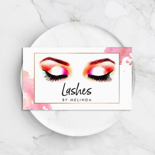 Creative Watercolor Eyelashes Visitenkarte