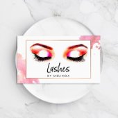 Creative Watercolor Eyelashes Visitenkarte