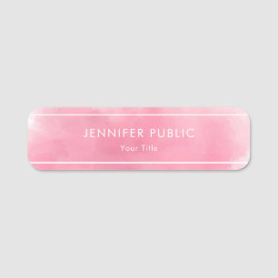 Creative Watercolor Pink Vorlage Modernes Elegante Namensschild