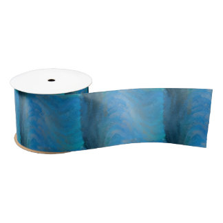 creative wavy blue design satinband