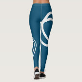 Creative White Monochrome Interseccles Legg Leggings (Rückseite)