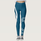 Creative White Monochrome Interseccles Legg Leggings (Vorderseite)
