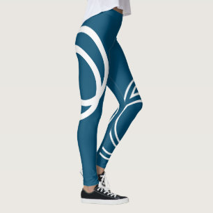 Creative White Monochrome Interseccles Legg Leggings