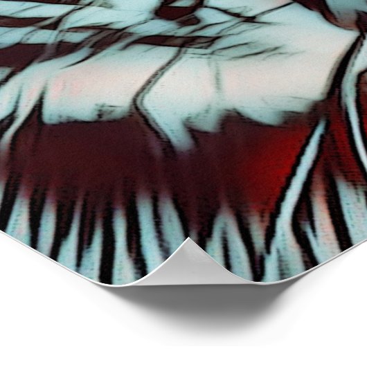 Creative Wildlife Tiger Pop Art Indien Reise Poster (Ecke)